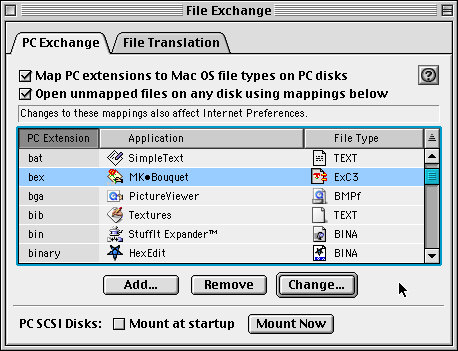 File Exchange Control Panel