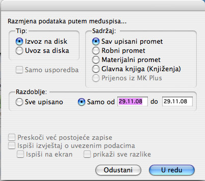 Razmjena Mac OS X