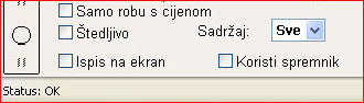 Koristi spremnik izborni kvadrati